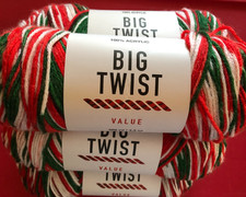 Lot Of 3-BIG TWIST VALUE- MERRY AND BRIGHT-DISCONTINUED CHRISTMAS YARN picture