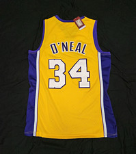 Mitchell & Ness Lakers Shaquille O'Neal #34 Yellow/Purple Jersey Men’s 52 picture