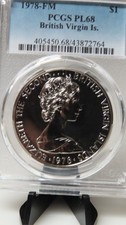 1978 British Virgin Islands $25 Elizabeth II Coronation Silver NGC PR PL68 picture