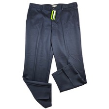 IZOD Golf Pants Mens 40x32 Navy Blue Polyester PerformX Basix Flat Front NEW picture