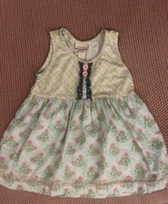 Matilda Jane Girls Size 6 Floral Mixed Print Sleeveless Dress Pink Green Blue picture