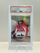 2017 U.D. Trilogy Alex Ovechkin Relic Black Foil #5 PSA 8 /17 SSP Capitals picture