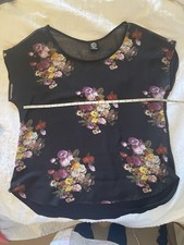 Bobeau Floral Sheer Top Medium picture