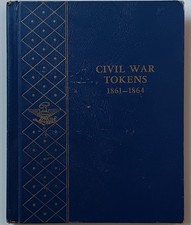WORN Whitman 1861-1864 Blank Civil War Tokens CWT Cent 9452 Bookshelf Coin Album picture
