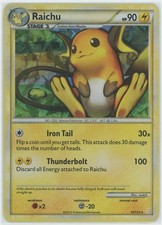 Raichu 10/123 Heartgold & Soulsilver Holo LP picture