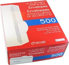 Security Letter White Business Envelopes Self Stick Bulk 500 Peel Seal Tinted picture
