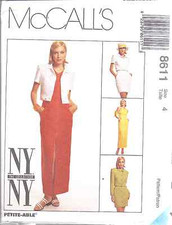 8611 UNCUT McCalls SEWING Pattern Misses Jacket Dress Skirt NY NY OOP Vintage picture