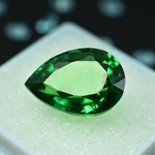 Flawless Natural Tsavorite Garnet Pear Cut Green 10 Ct Certified Loose Gemstone picture