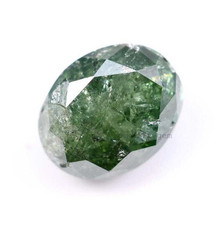 0.86 CT Natural Green Diamond Loose Oval Cut Diamond For Making Jewelry picture