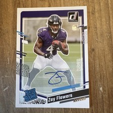 2023 Panini Donruss Rated Rookie Zay Flowers RC Auto #307 (READ DESC) picture
