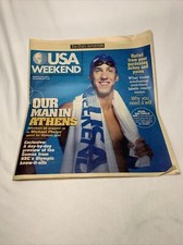 2004 August 6-8 USA Weekend USA MAGAZINE Daily Advertiser Michael Phelps Olympic picture