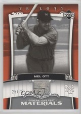 2005 Upper Deck Trilogy Generations Past Materials 25/75 Mel Ott #PA-MO HOF nd3 picture