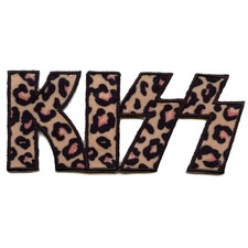 Kiss Leopard Logo Patch Rock Iconic Glamour Embroidered Applique Iron On picture
