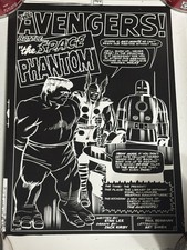 Marvel Avengers #2 1963 Jack Kirby Production Flats 21pc Space Phantom picture
