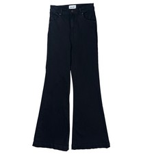 Rollas Eastcoast Flare Jeans Women 28 Black High Rise Bell Bottom Stretch Denim picture