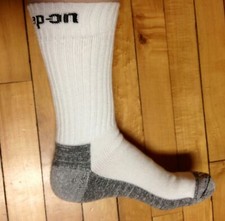 12 Pairs Men's White Snap On Tools Crew Socks Large  to USA New picture