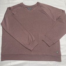 Free Fly Women’s XL Bamboo Blend Crewneck Sweatshirt Mauve Pullover picture
