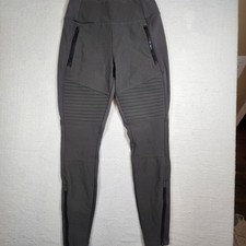 Athleta Headlands Hybrid Moto Tight Black Size 6 Hiking Travel Pants Dark Olive picture