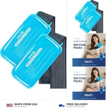 REVIX Reusable ice packs gel wrap 2 pack hot cold therapy back neck shoulders picture