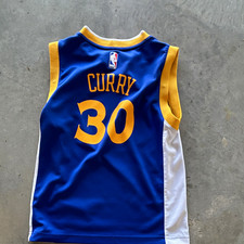 adidas Golden State Warriors Stephen Curry #30 NBA Jersey Blue/Yellow/White M picture