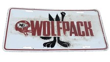 Vintage Kansas City Chiefs Wolfpack License Plate with Green Back picture