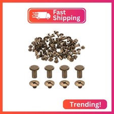 uxcell 50set M5 x 10mm Chicago Screw Metal Phillips Head Binding Screws Post Nai picture