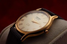 RARE Vintage Seiko Slim GOLD Quartz Gentleman wrist watch picture
