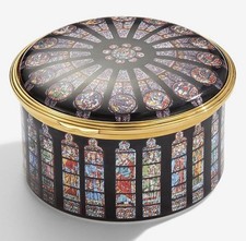 Halcyon Days The Rose Window of NotreDame Musical Enamel Box ENRND0151MG picture