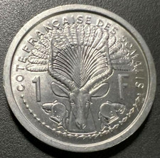 FRaNCE - French Somaliland (1884-1967) Old Aluminum Coin 1 Franc 1959 * picture