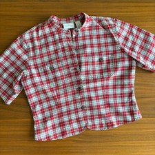 90s Vintage Liz Claiborne Top M Lizwear Cotton Plaid Western Cowgirl Grunge picture