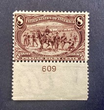 US Scott 289 8c Trans-Mississippi Mint Plate No 609 Single 1898 - MNH  picture
