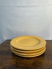 Pier 1 Toscana Gold Italy Dinner Plates Set of 4 Hand Painted Earthenware picture