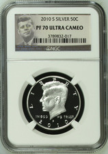 :2010-S S50C SILVER KENNEDY HALF DOLLAR PROOF NGC PF70UC RARITY R2 TOP POP picture