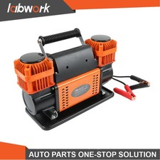 Labwork 12V Portable Inflator Kit Heavy Duty For ATVs and Trucks Dual Cylinder picture