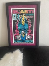 Jimbo Phillips Signed Concert Poster Blast And Dishrag Prof Framed Santa Cruz picture