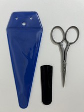 Vintage DOVO 44 HARDANGER Embroidery Scissors, 4”, Matte Silver Finish picture