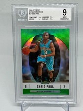 2006-07 FINEST CHRIS PAUL GREEN REFRACTOR 060/199 #17 BGS 9 picture