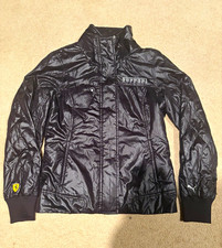 PUMA Ferrari Black Jacket Formula 1 Racing Apparel with Logo and Woven Sleeves picture