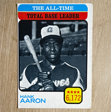 VINTAGE 1973 Topps Hank Aaron #473 All-Time Leaders Atlanta Braves MLB picture