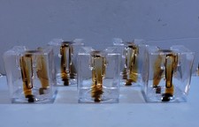 Toni Zuccheri Veart Murano Art Glass Architecture Cubes Lamp Shades Vintage  picture