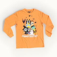 Bluey Unisex Adult Halloween L/S Shirt, Orange, Large, New Without Tags picture
