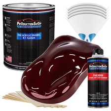 ProductionShop High Gloss Dark Maroon Metallic Acrylic Enamel Gallon Kit Paint picture