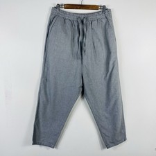 Asos Design Pants Men's Medium Gray Tapered Pull On Drawstring Waist 100% Cotton picture