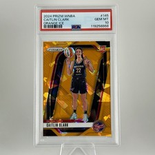 Caitlin Clark 2024 Prizm WNBA Orange Ice Rookie #145 PSA 10 Gem Mint RC picture