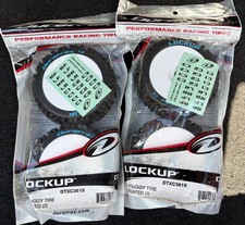 DuraTrax DTXC3615 Pre-Mounted Lockup 1/8 Buggy Tires White Wheels C2 17MM 4-Pack picture
