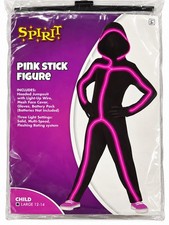 Spirit Halloween Pink Stick Figure Costume Child Large 12-14 NEW Sealed picture