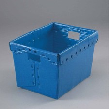 Global Industrial Postal Mail Tote Without Lid Corrugated Plastic Blue picture