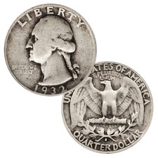 USA 90% Silver Washington Quarters 25c Coin - Unit picture