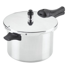 Farberware 6 qt Aluminum Stovetop Pressure Cooker, Induction Compatible, Silver picture