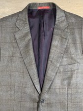 🇮🇹 ISAIA 🤌 Mens Sport Coat 🧵 Aqua Cashmere & Silk Blend Gray 📏 IT 54/US 44 picture